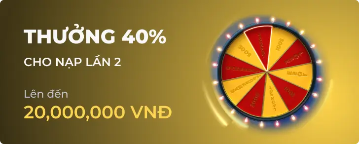 Thưởng 40% g888 win